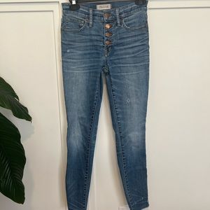 Madewell 10" High-Rise Skinny Jeans Button-Front